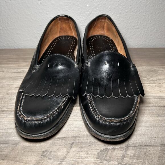 G.H. Bass & Co WEEJUNS Layton Loafers Men's Size 9B Black Vintage USA Made - Picture 1 of 10